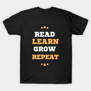 Read Learn Grow Repeat T-Shirt